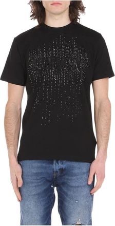 John Richmond Studded T-Shirt - Heren - T-shirts - Zwart - XL - Katoen - Tops