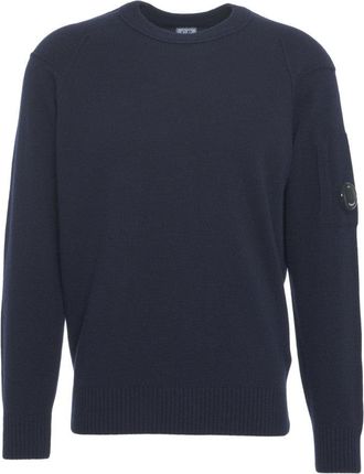 C.P. Company Crew Neck Sweater With Signature Sleeve Detail