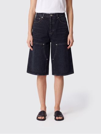 Haikure High-Waisted Five-Pocket Cotton Denim Bermuda Shorts