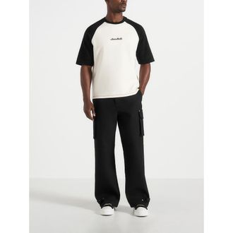 Mani&egrave;re De Voir Unisex Signature Raglan Cotton T-Shirt in White/black at Nordstrom, Size X-Small