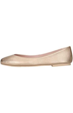 Pretty Ballerinas Round Toe Naked Metallic Ballet Flat in Gold at Nordstrom, Size 38.5
