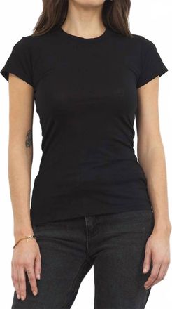 La Made Basic Classic Crew Neck Tee In Black