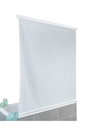 WENKO Duschtrennwand, Wei&szlig;, Metall, Kunststoff, 132x240x5 cm, Badezimmer, Baden & Duschen, Duschtrennw&auml;nde