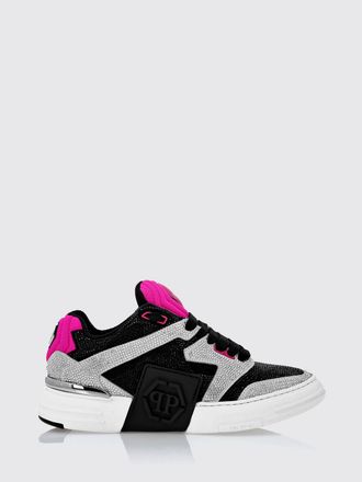 Philipp Plein Crystal-Embellished Suede and Leather Low-Top Trainers