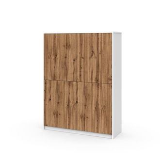 Aquadesign Aparador alto en melamina y mdf blanco/roble