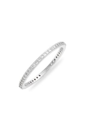 The M Jewelers NY The M Essential Pav&eacute; Band Ring in Silver at Nordstrom, Size 7