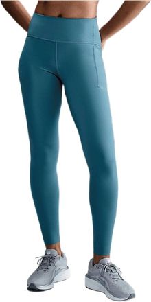 Nike Swift High Waisted 7/8 Running Leggings With Pockets In Smokey Blue