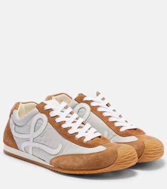 Loewe Ballet 2.0 suede-trimmed sneakers