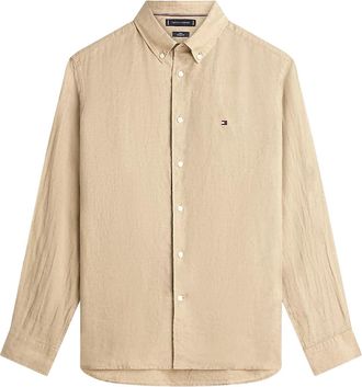 Tommy Hilfiger poloshirt creme wijde fit katoen
