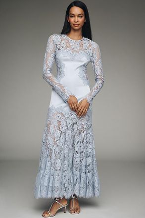 Hansen & Gretel Libby Long-Sleeve Lace Maxi Dress