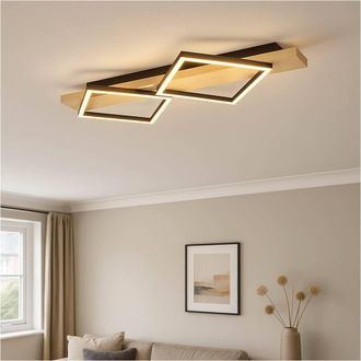 Loops Stylish Modern Black & Brown LED Ceiling Light for Indoor Spaces