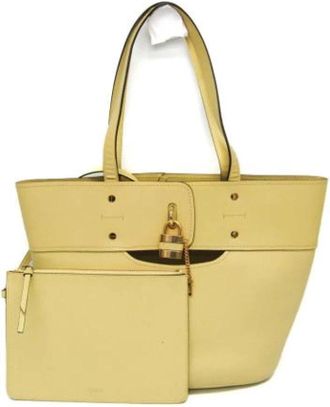 Chlo&eacute; Pre-owned Leren Schoudertas - Dames - Vintage Shopper - Geel - ONE Size - Leer - Vintage