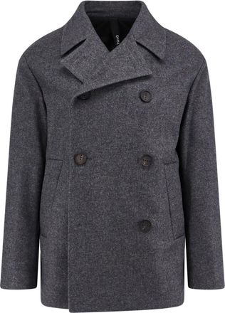 Hev&ograve; Trani Jas - Heren - Mantel - Grijs - 2XL - Wol - Jassen