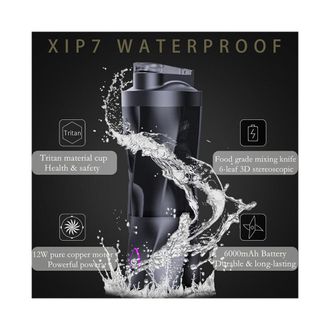 OEM Licuadora Port&aacute;til De 700 Ml, Tama&ntilde;o Personal, Para Zumos De Frutas, Mezcladora De Zumos, Recargable Por Usb, Color Negro