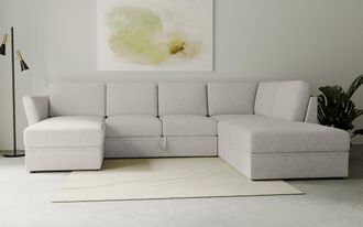 HOME AFFAIRE Wohnlandschaft &raquo;Lavars Schlafsofa&laquo; mit Bettfunktion und Stauraum, in zwei verschiedenen Bezugsqualit&auml;ten