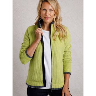 Weird Fish Ariana Full Zip Grid Fleece in Tarragon at Nordstrom, Size 12