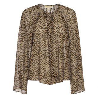 Michael Kors Dames, Blouses & Shirts, Bruin, Maat: L Poliester
