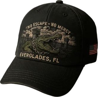 Generic Alligators Alcatrazs Hat, Unisex Retro Flag Everglade Florida Alligators Alcatrazs Hats for Men and Women Baseball Cap, Novelty Hat
