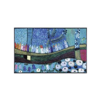 Un amour de tapis Felpudo 75x120 azul