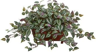Nearly Natural Wandering Jew Artificial Plant in Decorative Planter in Green at Nordstrom