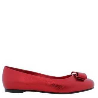 Ferragamo Varina Leather Ballet Flats, Size 7 C