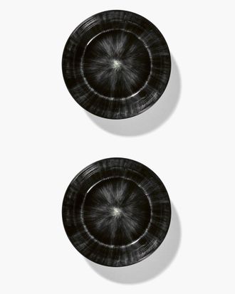 Serax Ann Demeulemeester - High Plate m White/black Var c d&eacute; - Set 2