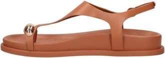 Marc Ellis Platte Sandalen - Dames - Schoenen - Bruin - Maat: 39 EU Leer