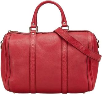 Gucci Pre-owned Handbags, female, Red, Size: ONE SIZE Pre-owned Vintage Leather Handbag
