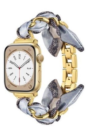 BCBGeneration Scarf & Chain Watch Band in Navy at Nordstrom Rack, Size 38 Mm