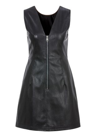 Boss Orange by Hugo Boss Blusenkleid BOSS ORANGE Danci Premium Damenmode, Damen, Gr. 46, N-Gr, schwarz (schwarz 001), Web, Obermaterial: 100% Polyester, unifarben, V-Ausschnit