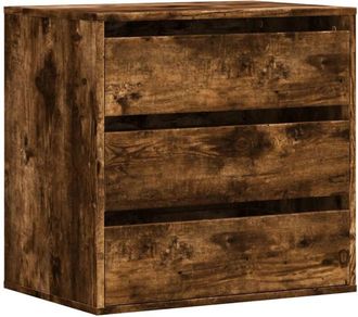 vidaXL Corner Chest of Drawers Smoked Oak 60x41x58 cm Engineered Wood Vidaxl
