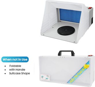 OEM Cabina De Pintura Para Aer&oacute;grafo, Construcci&oacute;n Duradera, Filtraci&oacute;n De Aire Eficiente, Blanca