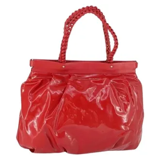 Ferragamo Pre-owned Handbags, female, Red, Size: ONE SIZE Pre-owned Leather Handbag