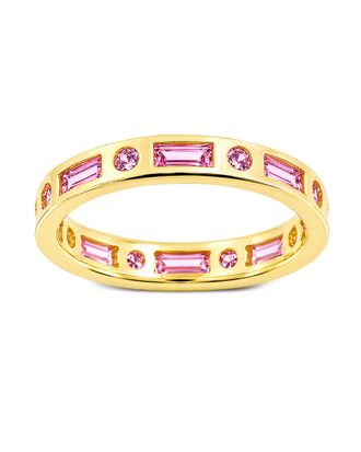 Sterling Forever Sterling Silver Light Pink CZ Ethel Ring