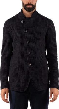 Emporio Armani Giacca Uomo Emporio Armani - Heren - Blazers - Blauw - L - Jassen