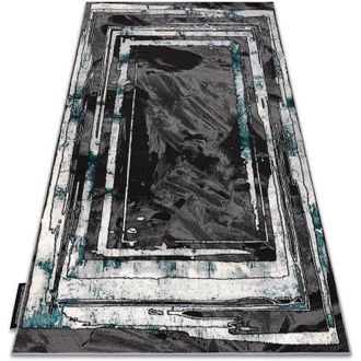 RugsX Rugsx - Alfombra De Luxe Moderna 619 Marco - Structural Gris / Verde Grey 120x170 Cm
