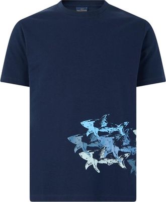 Paul & Shark Hombre, Camisetas, Azul, Talla: M