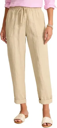 Tommy Bahama Two Palms Tapered Linen Drawstring Pants in Natural at Nordstrom, Size X-Large