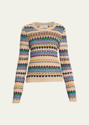 Dries Van Noten Tedd Fair Isle Crewneck Sweater