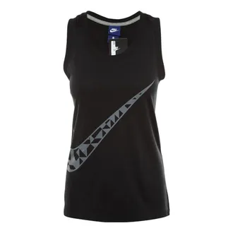Nike (WMNS) Nike Logo Sportswear Tank Top Black Grey 844708-010