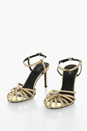 Celine Laminated Leather Cut-Out Sandals 9cm Celine