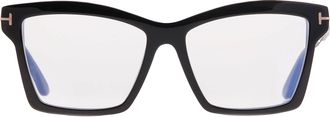 Tom Ford Blue Light Block Square Ladies Eyeglasses FT5964-B 001 54