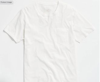 Billy Reid Mens Short Sleeve Washed Tee In White
