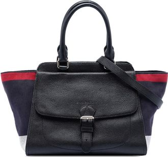 Burberry Pre-owned Burberry Leather and Mega Check Canvas Harcourt Satchel Ladies CNQINCHOQIN