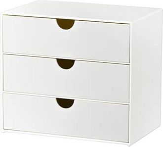 OEM Organizador De Maquillaje - Caja De Almacenamiento Creativa Con Tres Cajones - Organizador De Cuidado De La Piel - 171115cm Blanco