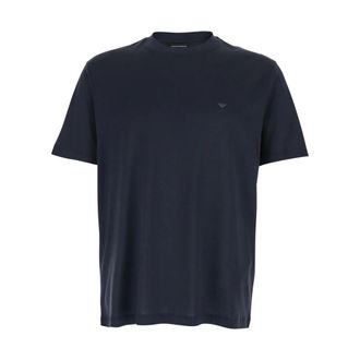 Emporio Armani Travel Logo Gommato - Heren - T-shirts - Blauw - XL - Tops