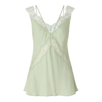 Pinko Sleeveless Tops, female, Green, Size: XS Lydia Top