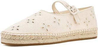 Loeffler Randall Clover Espadrille Womens Flat Shoes Natural : 8.5 B - Medium, Cotton