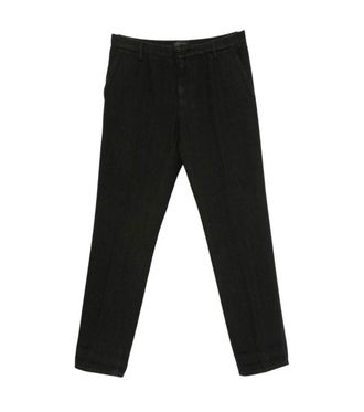 Dondup Black Straight Mid Rise Jeans