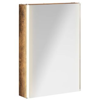 vidaXL Armario Con Espejo De Ba&ntilde;o Roble Ahumado 43 X 11,5 X 60,5 Cm Vidaxl